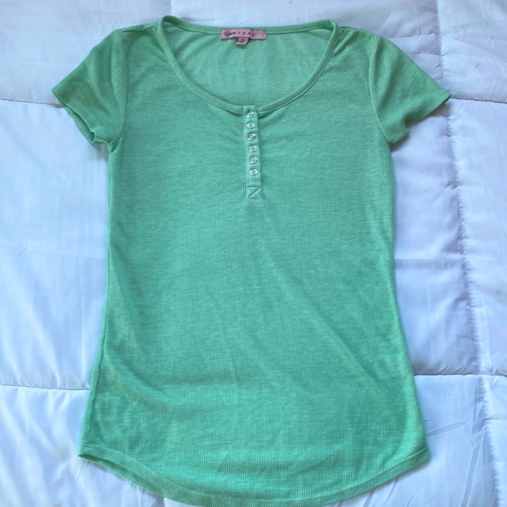 green buttoned top Size S